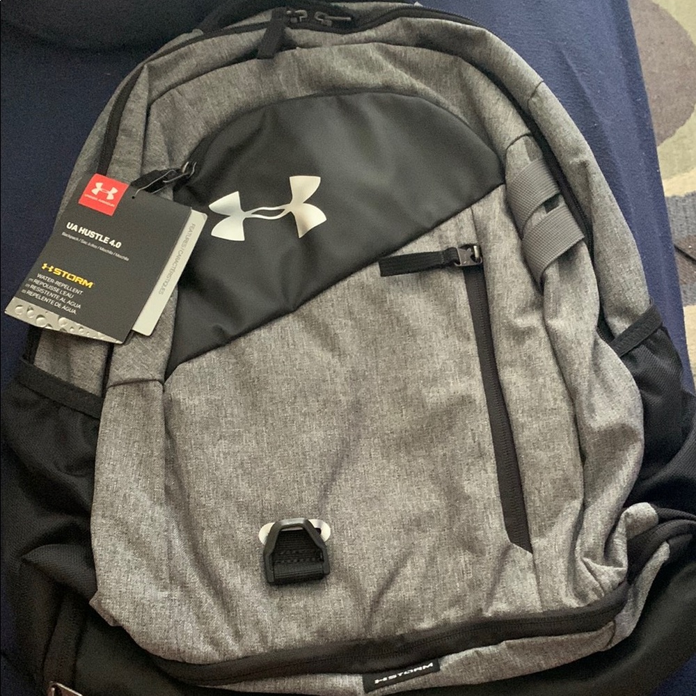 Under Armour Gray and Black Backpack with Sleek Design